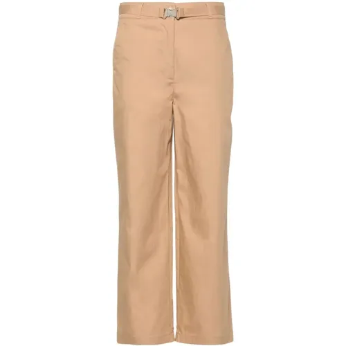 High-Waisted Cotton Trousers , female, Sizes: M, XS, L - Liu Jo - Modalova