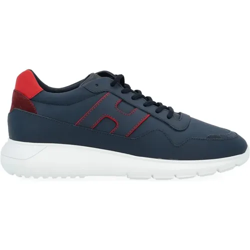 And Red Interactive Leather Sneaker , male, Sizes: 6 UK, 10 1/2 UK, 10 UK, 6 1/2 UK, 5 UK, 7 1/2 UK, 8 UK, 8 1/2 UK - Hogan - Modalova