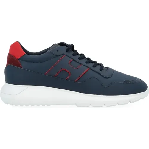 And Red Interactive Leather Sneaker , male, Sizes: 6 UK, 9 1/2 UK, 10 UK, 5 1/2 UK, 6 1/2 UK, 11 UK, 5 UK, 7 1/2 UK, 8 UK, 7 UK, 8 1/2 UK - Hogan - Modalova