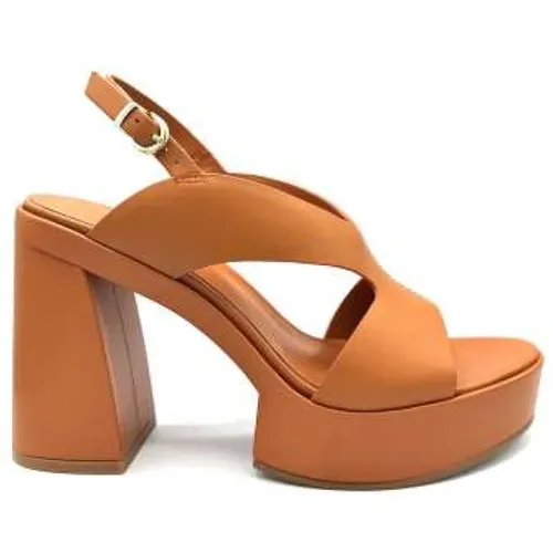 Cinnamon Leather Sandal , female, Sizes: 2 UK, 3 UK, 4 UK - Jeannot - Modalova