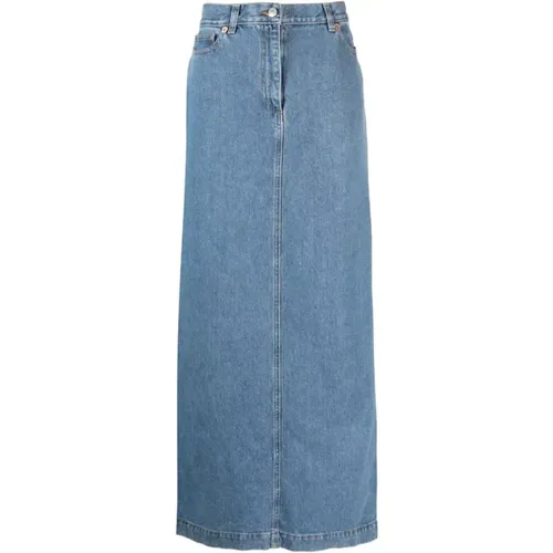 Denim Maxi Skirt , female, Sizes: 2XS - Magda Butrym - Modalova