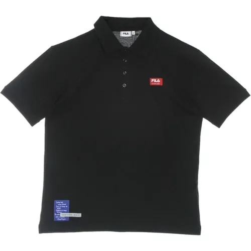 Schwarzes Beauty Polo Shirt Kurzarm , Herren, Größe: XS - Fila - Modalova