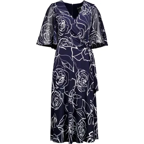 Elegant Floral Print Midi Dress , female, Sizes: S, M - Joseph Ribkoff - Modalova