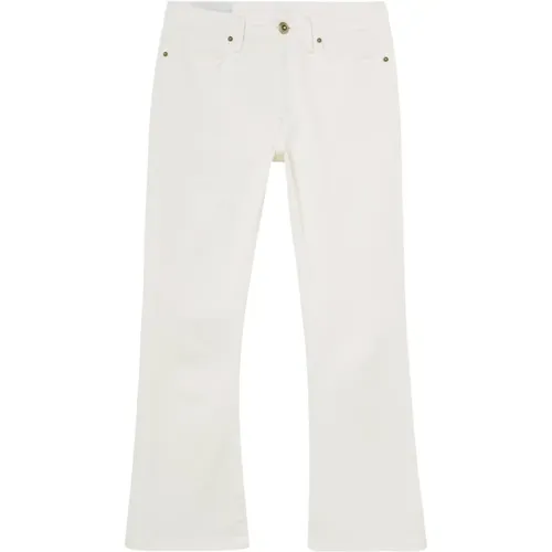 Bianco Ss23 Flared Jeans - Hohe Taille, Knöchellänge,SS23 Damen High Waist Flare Jeans - Dondup - Modalova