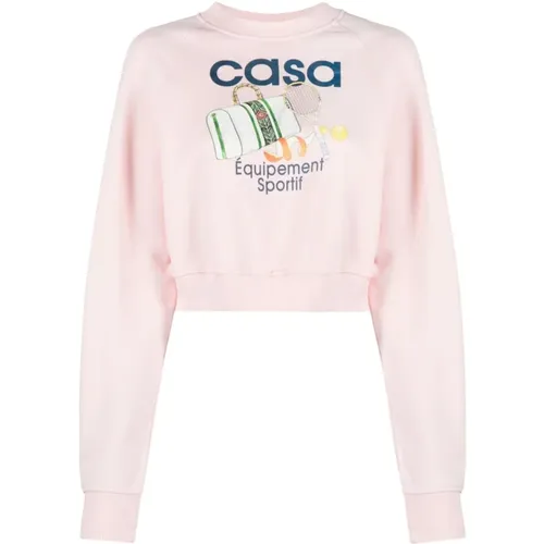 Graphic Sweatshirt , female, Sizes: L, S, M - Casablanca - Modalova