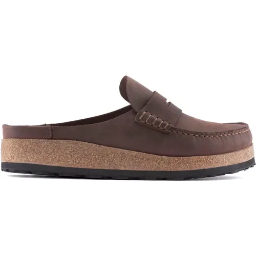Mens Leather Sandal Naples Habana , male, Sizes: 11 UK, 8 UK, 10 UK, 6 UK, 7 UK, 9 UK - Birkenstock - Modalova