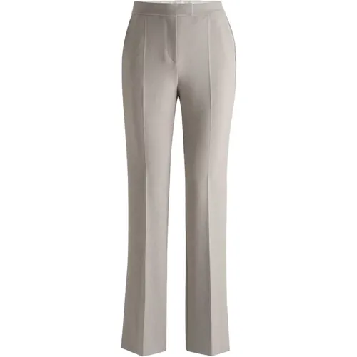 Slim Fit Formal High-Waisted Flared Pants , female, Sizes: M, S - Hugo Boss - Modalova