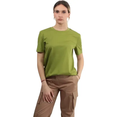 Grünes Top mit Kurzen Ärmeln , Damen, Größe: L - Max Mara - Modalova