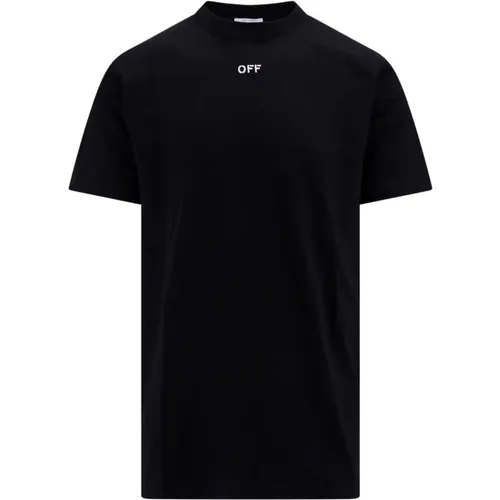 Cotton T-Shirt with Logo Print , male, Sizes: L - Off White - Modalova