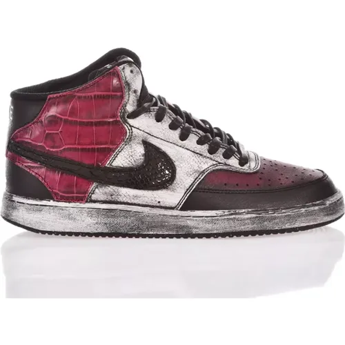 Handgefertigte Schwarze Rote Sneakers - Nike - Modalova