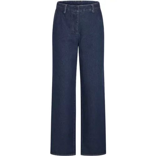 Blaue Denim Loose Fit Hose , Damen, Größe: 2XL - Heartmade - Modalova