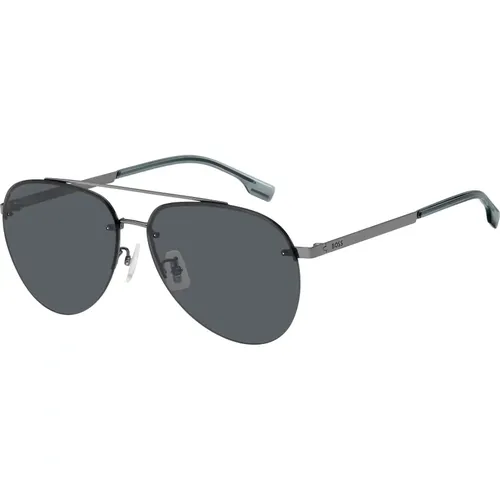 Stylish Sunglasses in Ruthenium/Grey , male, Sizes: 62 MM - Hugo Boss - Modalova