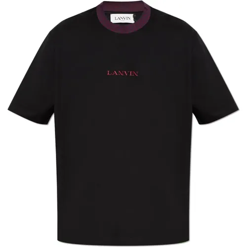 T-Shirt mit Logo , Herren, Größe: L - Lanvin - Modalova