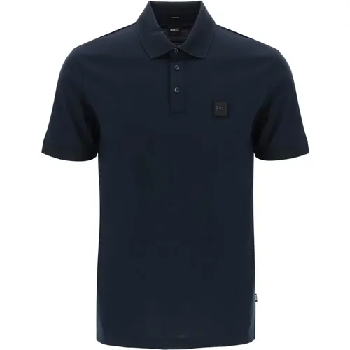 Cotton Jersey Polo Shirt , male, Sizes: XL - Boss - Modalova