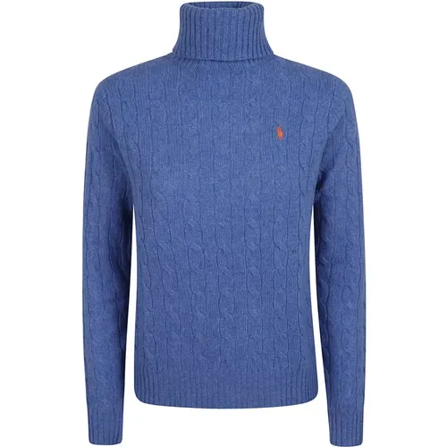 Blau Heather Langarm Pullover , Damen, Größe: M - Polo Ralph Lauren - Modalova