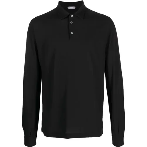 Long Sleeves Polo Shirt , male, Sizes: 2XL, 4XL - Zanone - Modalova