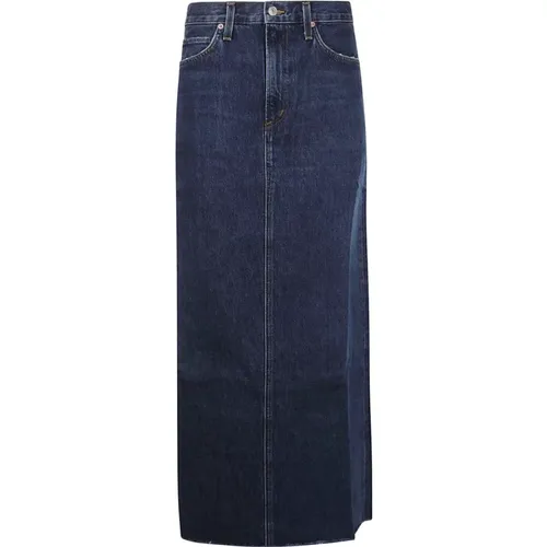 Cotton Hilla Skirt in Pathway , female, Sizes: W25, W27, W26 - Agolde - Modalova
