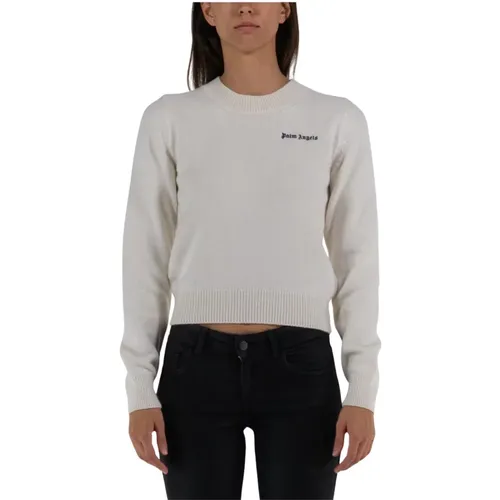 Klischer Logo-Pullover , Damen, Größe: XS - Palm Angels - Modalova