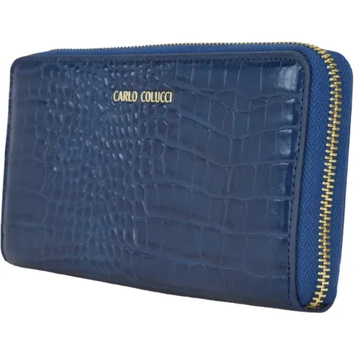 Crocodile-Style Wallet with Ample Storage , female, Sizes: ONE SIZE - carlo colucci - Modalova