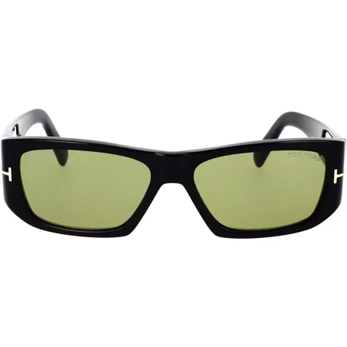 Klassische Rechteckige Sonnenbrille , unisex, Größe: 56 MM - Tom Ford - Modalova