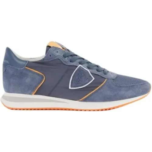 Trpx Navy und Orange Laufschuhe , Herren, Größe: 46 EU - Philippe Model - Modalova