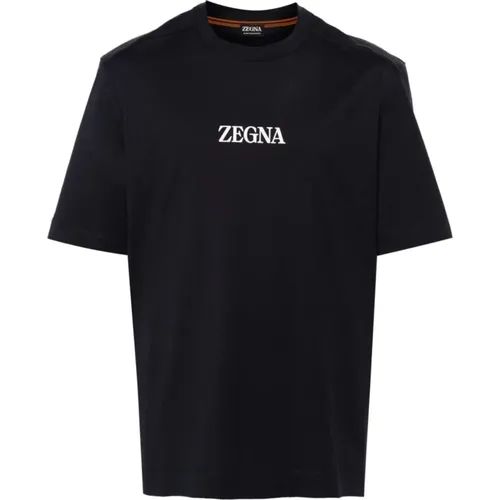 Schwarze T-Shirts und Polos , Herren, Größe: L - Ermenegildo Zegna - Modalova