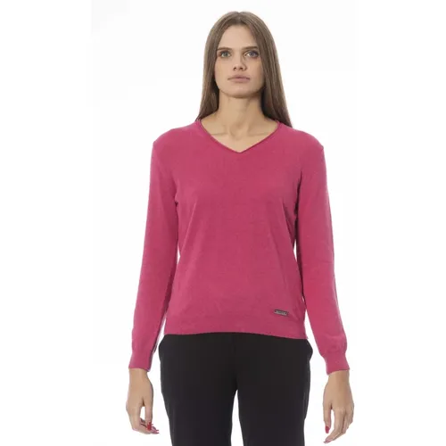 V-Ausschnitt Langarm Pullover Dv8018_Genova , Damen, Größe: XL - Baldinini - Modalova