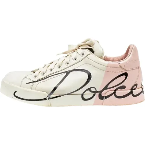 Pre-owned Leather sneakers , female, Sizes: 5 UK - Dolce & Gabbana Pre-owned - Modalova