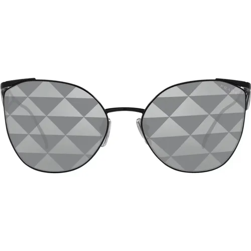 Irregular Shape Sunglasses with Silver Triangles , unisex, Sizes: 59 MM - Prada - Modalova