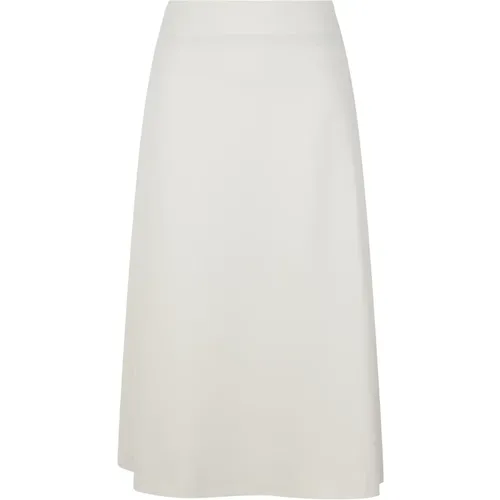 Flowing A-Line Midi Skirt in Off White/Ecru , female, Sizes: W28 - drykorn - Modalova