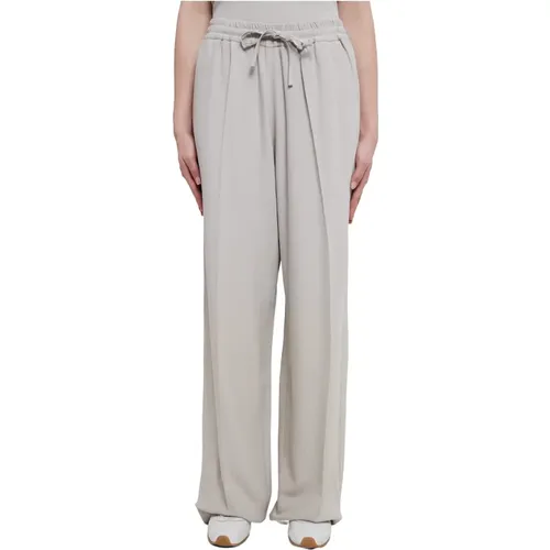 Grey Viscose Trousers with Elastic Waist , female, Sizes: M, S, XS - A.p.c. - Modalova