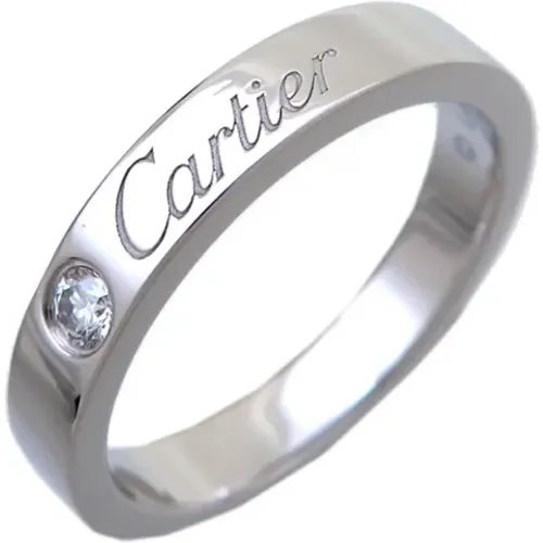 Pre-owned Platinum rings , female, Sizes: ONE SIZE - Cartier Vintage - Modalova