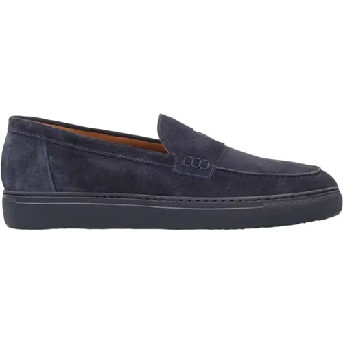 Blaue Flache Schuhe , Herren, Größe: 40 EU - Doucal's - Modalova