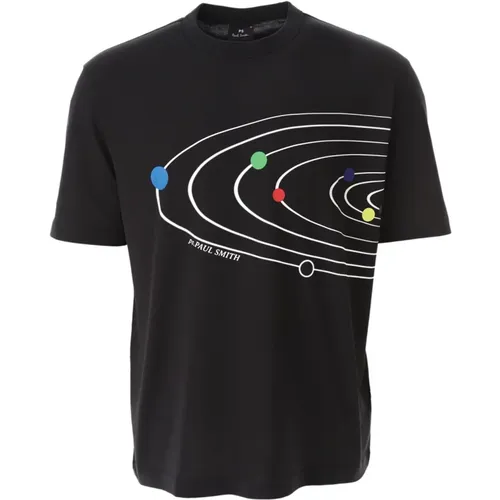 Solarsystem T-Shirt Schwarz , Herren, Größe: 2XL - PS By Paul Smith - Modalova