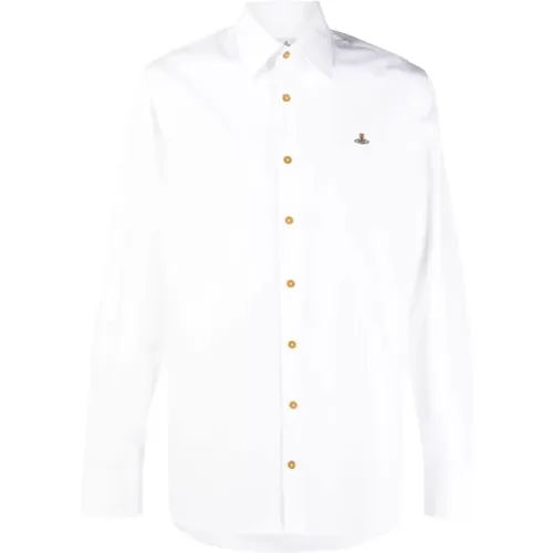 Slim Fit Cotton Ghost Shirt , male, Sizes: L, XL - Vivienne Westwood - Modalova