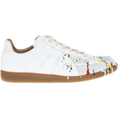 Paint-Splattered Sneakers , male, Sizes: 7 UK, 5 UK, 6 UK - Maison Margiela - Modalova