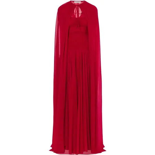 Stretch Tulle Dress with Cape , female, Sizes: M - Philosophy di Lorenzo Serafini - Modalova