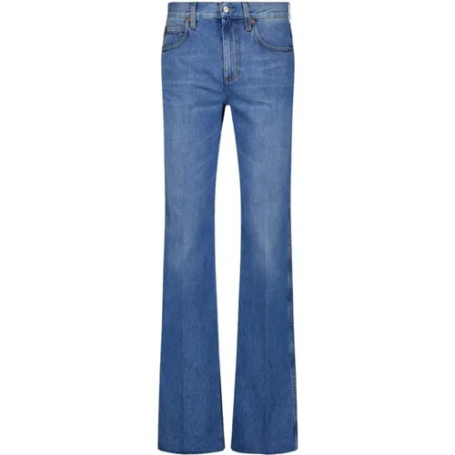Slim Fit Horsebit Denim Jeans , female, Sizes: W28 - Gucci - Modalova