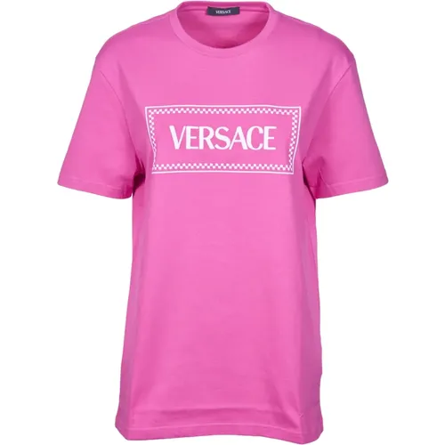 Metall Pinafore T-Shirts und Polos , Damen, Größe: 2XS - Versace - Modalova