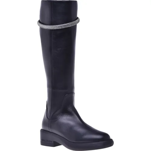 Boots in leather , Damen, Größe: 36 EU - Baldinini - Modalova