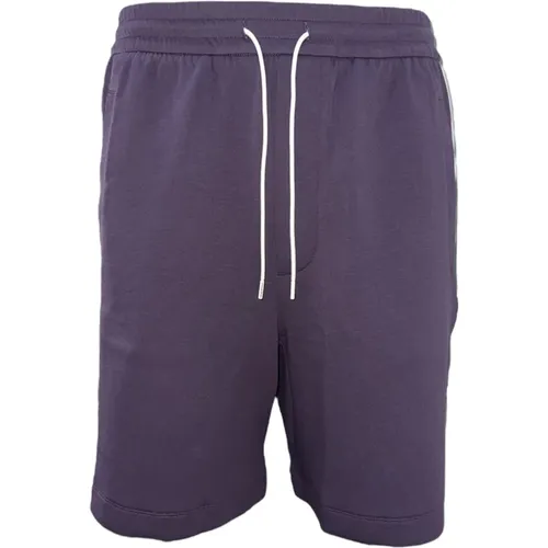 Regular Fit Lila Logo Shorts , Herren, Größe: XS - Emporio Armani - Modalova