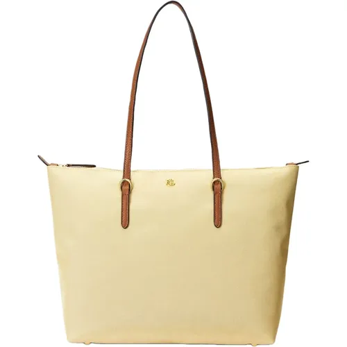 Gelbe Shopper Tasche Nylon Synthetisch , Damen, Größe: ONE Size - Ralph Lauren - Modalova
