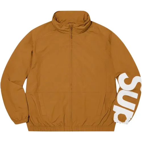 Exclusive Spellout Track Jacket Dark Gold , male, Sizes: L, S - Supreme - Modalova