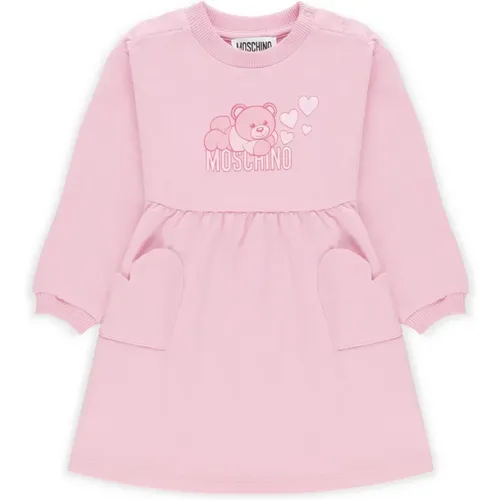 Rosa Baby Teddybär Kleid Moschino - Moschino - Modalova