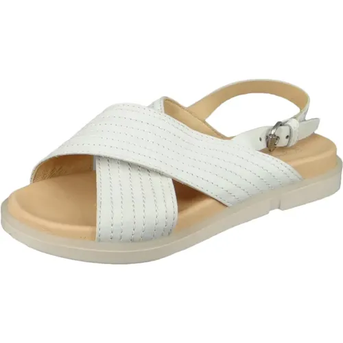 Weiße Damensandalen , Damen, Größe: 39 EU - MJUS - Modalova