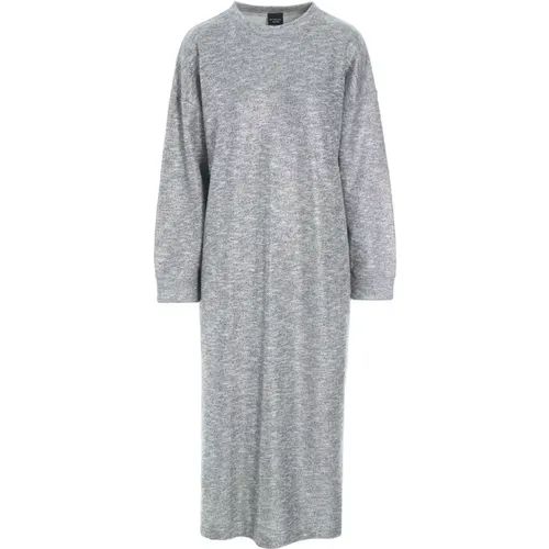 Silber Melange Kleid mit Schönem Muster , Damen, Größe: XL - Bitte Kai Rand - Modalova