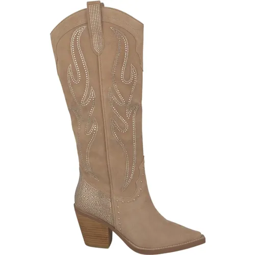 Pointed Toe Leather High Boots , female, Sizes: 5 UK, 4 UK, 7 UK, 3 UK, 8 UK, 9 UK - Alma en Pena - Modalova