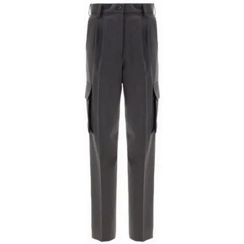 Cargo Grey Pants , female, Sizes: S, L - Herno - Modalova