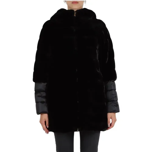 Quilted Padded Eco-Fur Jacket Maranta , female, Sizes: 2XS, XS, M, S - Emme DI Marella - Modalova