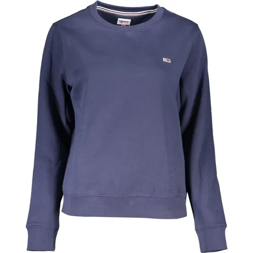 Blauer Sweatshirt mit Logo , Damen, Größe: XL - Tommy Hilfiger - Modalova